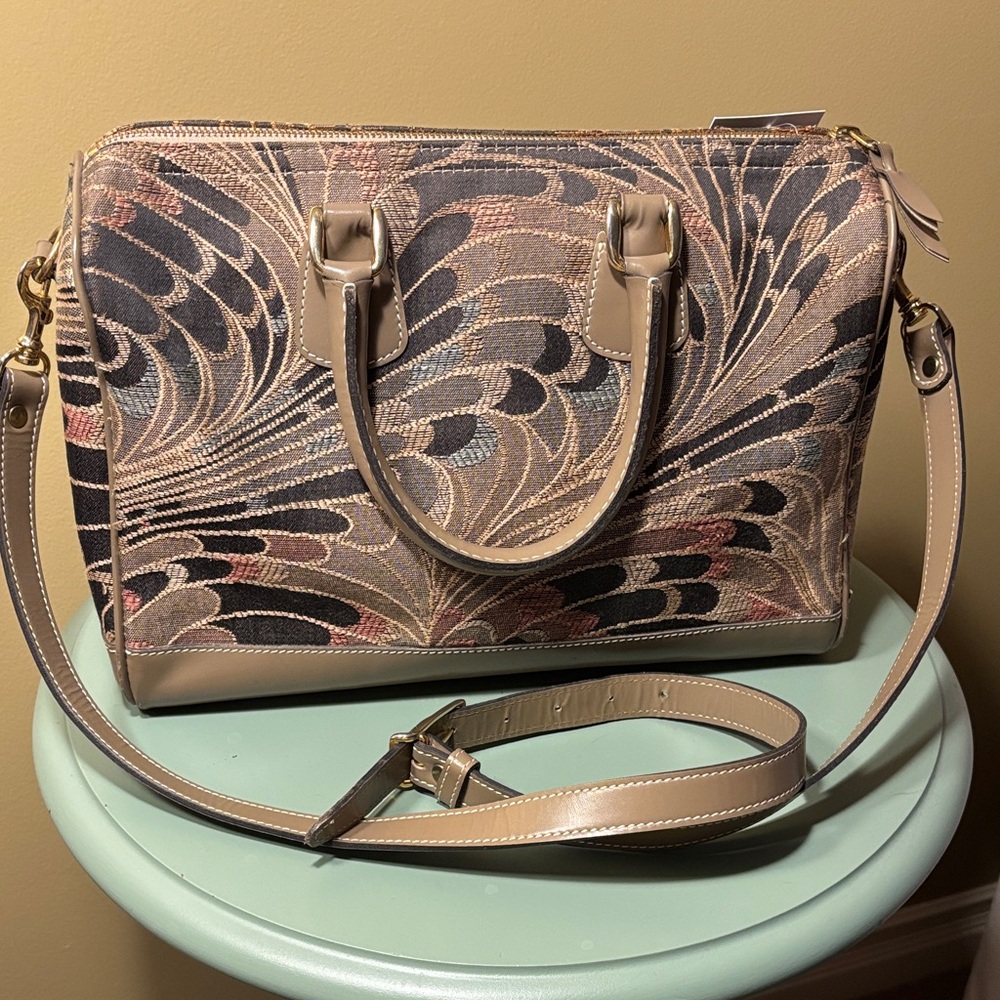 Vintage Patterned Satchel Bag
